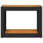 vidaXL Mesa auxiliar jardín tapa madera ratán PE negro 100x40x75 cm vidaXL Mesa auxiliar jardín tapa madera ratán PE negro 100x40x75 cm