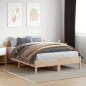 vidaXL Estructura de cama con cabecero madera maciza pino 160x200 cm