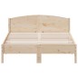 vidaXL Estructura de cama con cabecero madera maciza pino 160x200 cm