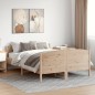 vidaXL Estructura de cama con cabecero madera maciza pino 135x190 cm