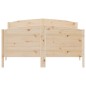 vidaXL Estructura de cama con cabecero madera maciza pino 135x190 cm