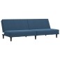 vidaXL Sofá cama de 2 plazas terciopelo azul vidaXL Sofá cama de 2 plazas terciopelo azul