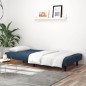 vidaXL Sofá cama de 2 plazas terciopelo azul vidaXL Sofá cama de 2 plazas terciopelo azul
