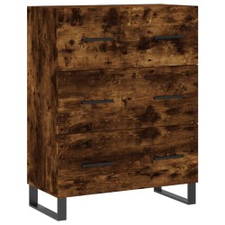vidaXL Aparador de madera de ingeniería roble ahumado 69,5x34x90 cm