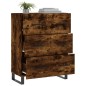 vidaXL Aparador de madera de ingeniería roble ahumado 69,5x34x90 cm vidaXL Aparador de madera de ingeniería roble ahumado 69,5x34x90 cm