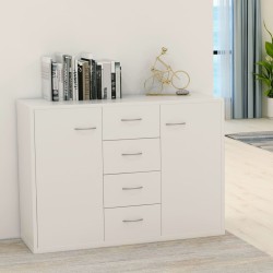 vidaXL Aparador de madera contrachapada blanco 88x30x65 cm