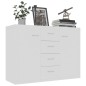 vidaXL Aparador de madera contrachapada blanco 88x30x65 cm vidaXL Aparador de madera contrachapada blanco 88x30x65 cm