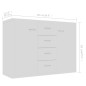 vidaXL Aparador de madera contrachapada blanco 88x30x65 cm vidaXL Aparador de madera contrachapada blanco 88x30x65 cm