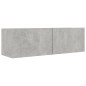 vidaXL Set muebles de salón TV 4 pzas madera ingeniería gris hormigón