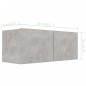 vidaXL Set muebles de salón TV 4 pzas madera ingeniería gris hormigón