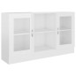 vidaXL Vitrina de madera contrachapada blanco brillo 120x30,5x70 cm vidaXL Vitrina de madera contrachapada blanco brillo 120x30,5x70 cm