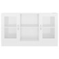 vidaXL Vitrina de madera contrachapada blanco brillo 120x30,5x70 cm vidaXL Vitrina de madera contrachapada blanco brillo 120x30,5x70 cm