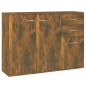 vidaXL Aparador madera contrachapada roble ahumado 105x30x75 cm vidaXL Aparador madera contrachapada roble ahumado 105x30x75 cm