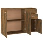 vidaXL Aparador madera contrachapada roble ahumado 105x30x75 cm vidaXL Aparador madera contrachapada roble ahumado 105x30x75 cm