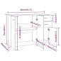 vidaXL Aparador madera contrachapada roble ahumado 105x30x75 cm vidaXL Aparador madera contrachapada roble ahumado 105x30x75 cm