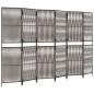 vidaXL Biombo de 6 paneles ratán sintético marrón vidaXL Biombo de 6 paneles ratán sintético marrón