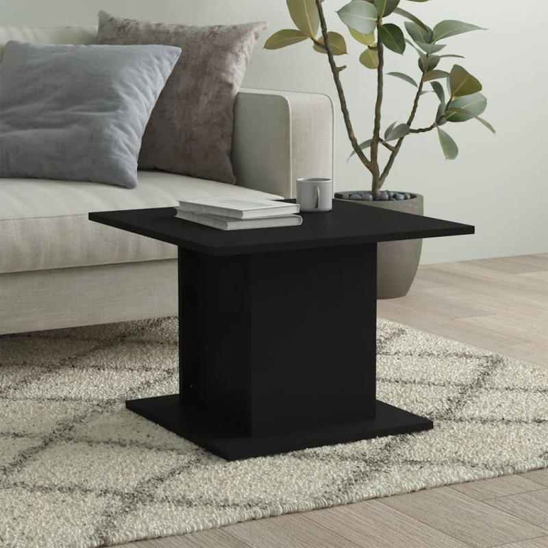 vidaXL Mesa de centro madera contrachapada negro 55,5x55,5x40 cm vidaXL Mesa de centro madera contrachapada negro 55,5x55,5x40 cm