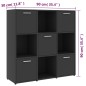 vidaXL Estantería librería madera contrachapada gris 90x30x90 cm vidaXL Estantería librería madera contrachapada gris 90x30x90 cm