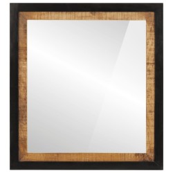 vidaXL Espejo de baño madera maciza de mango y vidrio 55x1x60 cm