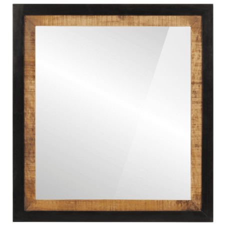 vidaXL Espejo de baño madera maciza de mango y vidrio 55x1x60 cm