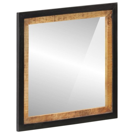 vidaXL Espejo de baño madera maciza de mango y vidrio 55x1x60 cm