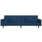 vidaXL Sofá cama de 2 plazas con dos almohadas terciopelo azul vidaXL Sofá cama de 2 plazas con dos almohadas terciopelo azul