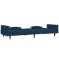 vidaXL Sofá cama de 2 plazas con dos almohadas terciopelo azul vidaXL Sofá cama de 2 plazas con dos almohadas terciopelo azul