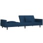 vidaXL Sofá cama de 2 plazas con dos almohadas terciopelo azul vidaXL Sofá cama de 2 plazas con dos almohadas terciopelo azul