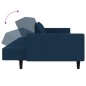 vidaXL Sofá cama de 2 plazas con dos almohadas terciopelo azul vidaXL Sofá cama de 2 plazas con dos almohadas terciopelo azul