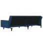 vidaXL Sofá cama de 2 plazas con dos almohadas terciopelo azul vidaXL Sofá cama de 2 plazas con dos almohadas terciopelo azul