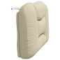 vidaXL Cabecero de cama acolchado tela crema 90 cm vidaXL Cabecero de cama acolchado tela crema 90 cm