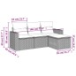 vidaXL Set de sofás de jardín 4 pzas y cojines ratán sintético marrón vidaXL Set de sofás de jardín 4 pzas y cojines ratán sintético marrón