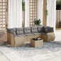 vidaXL Juego de sofás de jardín con cojines beige 8 pzas ratán PE vidaXL Juego de sofás de jardín con cojines beige 8 pzas ratán PE