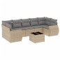 vidaXL Juego de sofás de jardín con cojines beige 8 pzas ratán PE vidaXL Juego de sofás de jardín con cojines beige 8 pzas ratán PE
