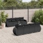 vidaXL Set de sofás de jardín 8 piezas y cojines ratán sintético negro vidaXL Set de sofás de jardín 8 piezas y cojines ratán sintético negro