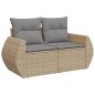 vidaXL Juego de sofás jardín con cojines 6 pzas ratán sintético beige vidaXL Juego de sofás jardín con cojines 6 pzas ratán sintético beige