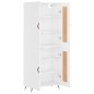 vidaXL Aparador alto madera contrachapada blanco brillo 69,5x34x180 cm vidaXL Aparador alto madera contrachapada blanco brillo 69,5x34x180 cm