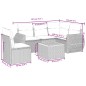 vidaXL Set de muebles de jardín 6 pzas y cojines ratán sintético gris vidaXL Set de muebles de jardín 6 pzas y cojines ratán sintético gris