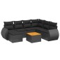 vidaXL Set de sofás de jardín 8 piezas y cojines ratán sintético negro vidaXL Set de sofás de jardín 8 piezas y cojines ratán sintético negro