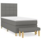 vidaXL Cama box spring con colchón tela gris oscuro 100x200 cm vidaXL Cama box spring con colchón tela gris oscuro 100x200 cm