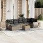 vidaXL Set de sofás de jardín 8 pzas y cojines ratán sintético gris vidaXL Set de sofás de jardín 8 pzas y cojines ratán sintético gris