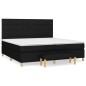 vidaXL Cama box spring con colchón tela negro 200x200 cm vidaXL Cama box spring con colchón tela negro 200x200 cm