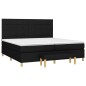 vidaXL Cama box spring con colchón tela negro 200x200 cm vidaXL Cama box spring con colchón tela negro 200x200 cm
