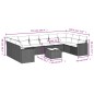 vidaXL Set de sofás de jardín 11 pzas y cojines ratán sintético negro vidaXL Set de sofás de jardín 11 pzas y cojines ratán sintético negro