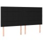 vidaXL Cama box spring con colchón tela negro 200x200 cm vidaXL Cama box spring con colchón tela negro 200x200 cm
