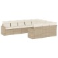 vidaXL Juego de sofás jardín con cojines beige 10 pzas ratán sintético vidaXL Juego de sofás jardín con cojines beige 10 pzas ratán sintético
