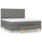 vidaXL Cama box spring con colchón tela gris oscuro 180x200 cm vidaXL Cama box spring con colchón tela gris oscuro 180x200 cm