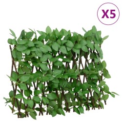 vidaXL Enrejado expandible hiedra artificial verde 5 uds 180x30 cm