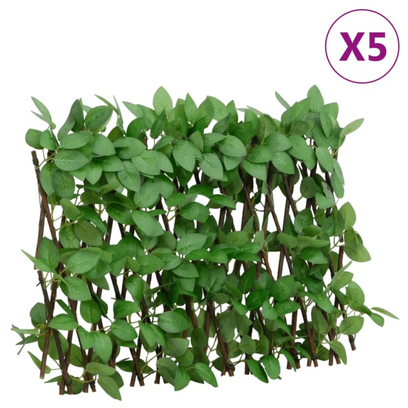 vidaXL Enrejado expandible hiedra artificial verde 5 uds 180x30 cm vidaXL Enrejado expandible hiedra artificial verde 5 uds 180x30 cm
