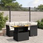 vidaXL Set de muebles de jardín 5 pzas y cojines ratán sintético negro vidaXL Set de muebles de jardín 5 pzas y cojines ratán sintético negro